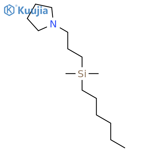 PYRROLIDINE, 1-[3-(HEXYLDIMETHYLSILYL)PROPYL]- structure