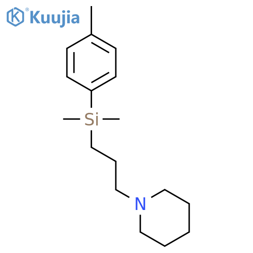 PIPERIDINE, 1-[3-[DIMETHYL(4-METHYLPHENYL)SILYL]PROPYL]- structure