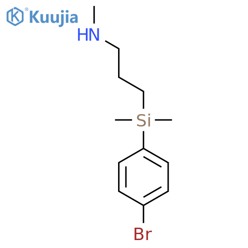 1-Propanamine, 3-[(4-bromophenyl)dimethylsilyl]-N-methyl- structure