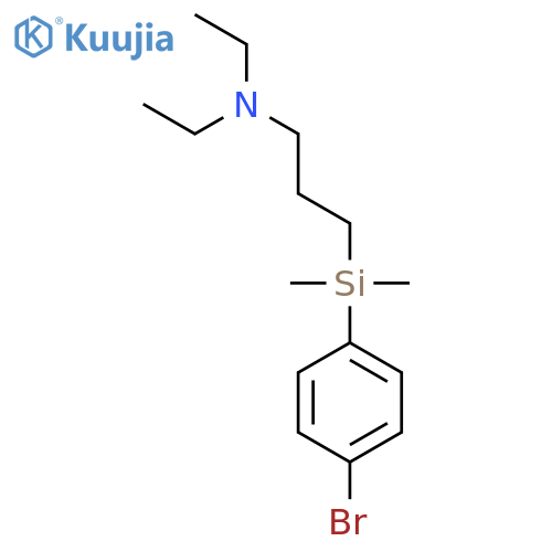 1-Propanamine, 3-[(4-bromophenyl)dimethylsilyl]-N,N-diethyl- structure