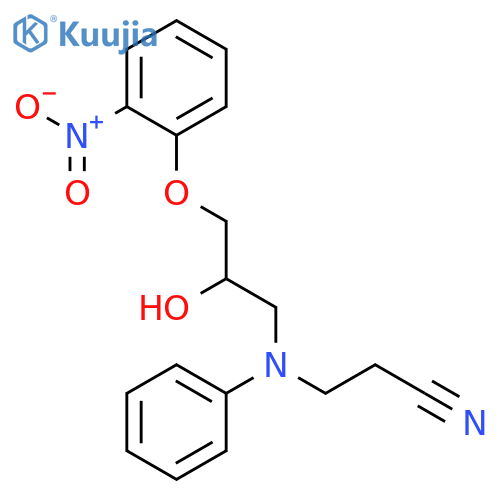 PROPANENITRILE, 3-[[2-HYDROXY-3-(2-NITROPHENOXY)PROPYL]PHENYLAMINO]- structure
