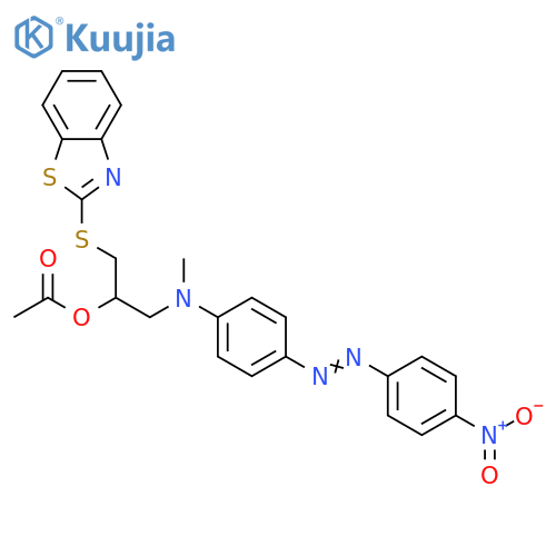 2-Propanol,1-(2-benzothiazolylthio)-3-[methyl[4-[(4-nitrophenyl)azo]phenyl]amino]-,acetate (ester) structure