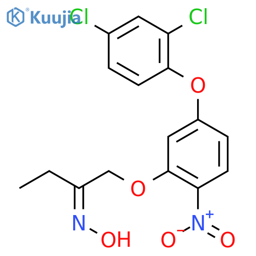 2-Butanone, 1-[5-(2,4-dichlorophenoxy)-2-nitrophenoxy]-, oxime, (E)- structure
