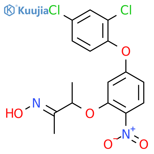 2-Butanone, 3-[5-(2,4-dichlorophenoxy)-2-nitrophenoxy]-, oxime, (E)- structure