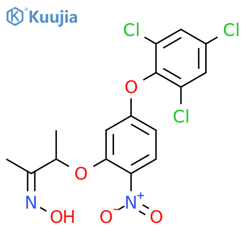 2-BUTANONE, 3-[2-NITRO-5-(2,4,6-TRICHLOROPHENOXY)PHENOXY]-, OXIME, (Z)- structure