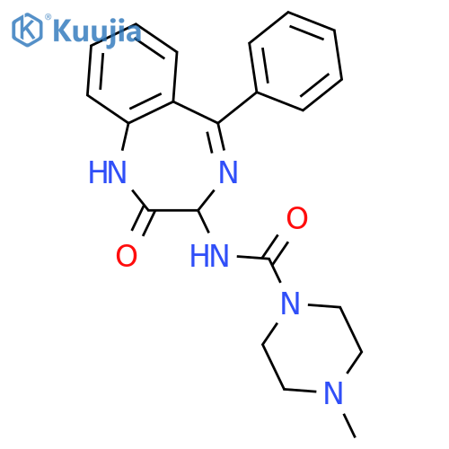 1-Piperazinecarboxamide,N-(2,3-dihydro-2-oxo-5-phenyl-1H-1,4-benzodiazepin-3-yl)-4-methyl- structure