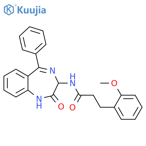 Benzenepropanamide,N-(2,3-dihydro-2-oxo-5-phenyl-1H-1,4-benzodiazepin-3-yl)-2-methoxy- structure