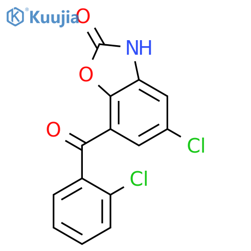 2(3H)-BENZOXAZOLONE, 5-CHLORO-7-(2-CHLOROBENZOYL)- structure