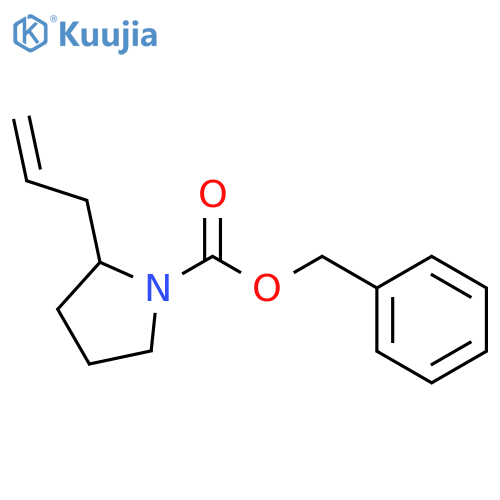 1-Pyrrolidinecarboxylic acid, 2-(2-propenyl)-, phenylmethyl ester structure