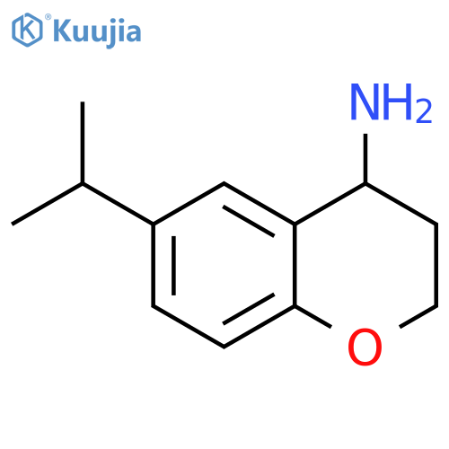 2H-1-BENZOPYRAN-4-AMINE, 3,4-DIHYDRO-6-(1-METHYLETHYL)- structure