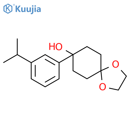 1,4-Dioxaspiro[4.5]decan-8-ol, 8-[3-(1-methylethyl)phenyl]- structure