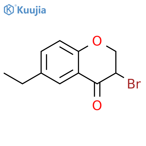 3-Bromo-6-ethyl-3,4-dihydro-2H-1-benzopyran-4-one structure