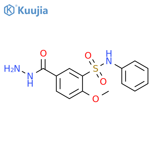 Benzoic acid, 4-methoxy-3-[(phenylamino)sulfonyl]-, hydrazide structure