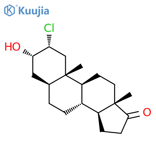 Androstan-17-one, 2-chloro-3-hydroxy-, (2a,3a,5a)- structure