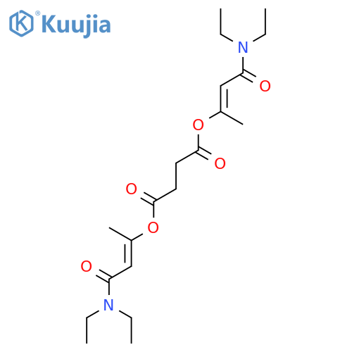 BUTANEDIOIC ACID, BIS[3-(DIETHYLAMINO)-1-METHYL-3-OXO-1-PROPENYL] ESTER structure