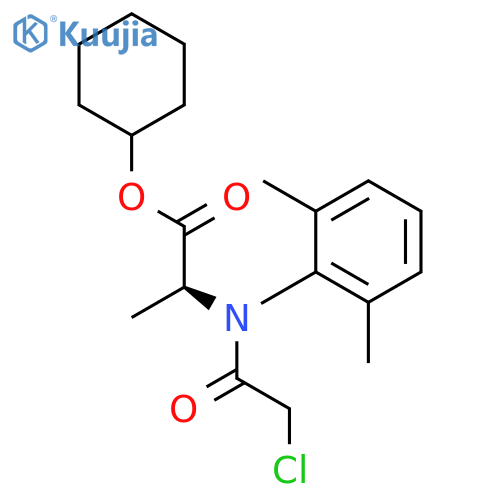 L-ALANINE, N-(CHLOROACETYL)-N-(2,6-DIMETHYLPHENYL)-, CYCLOHEXYL ESTER structure