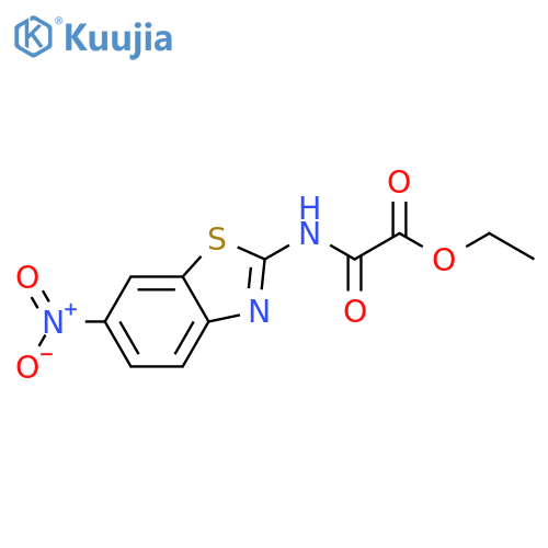 ethyl 2-((6-nitrobenzo[d]thiazol-2-yl)amino)-2-oxoacetate structure