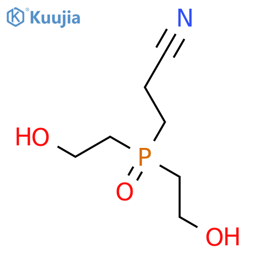 PROPANENITRILE, 3-[BIS(2-HYDROXYETHYL)PHOSPHINYL]- structure