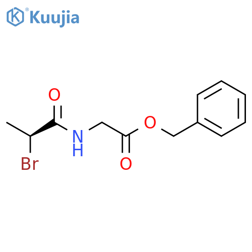 Glycine, N-[(2S)-2-bromo-1-oxopropyl]-, phenylmethyl ester structure