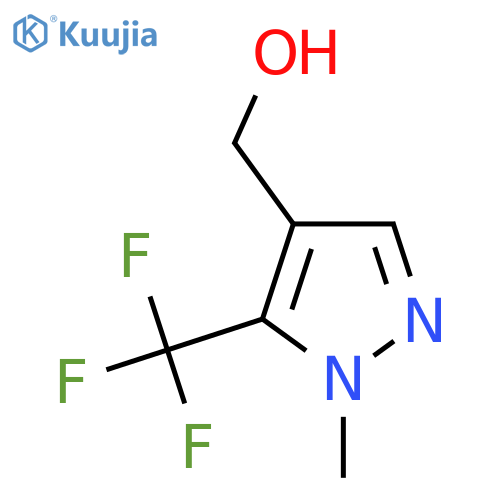 1-methyl-5-(trifluoromethyl)-1H-pyrazol-4-ylmethanol structure