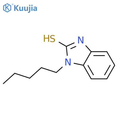 1-pentyl-1H-1,3-benzodiazole-2-thiol structure