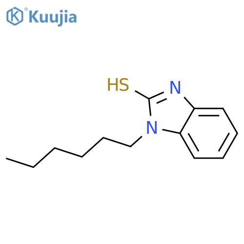 1-hexyl-1H-1,3-benzodiazole-2-thiol structure