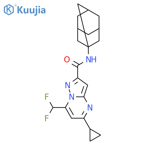 <br>5-Cyclopropyl-7-difluoromethyl-pyrazolo[1,5-a]pyrimidine-2-carboxylic acid  adamantan-1-ylamide structure