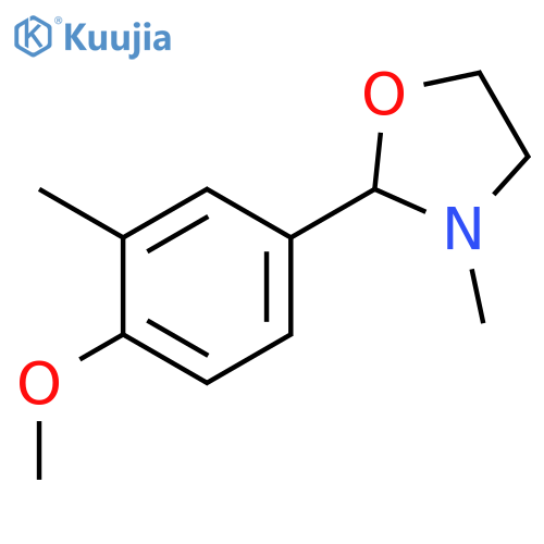 Oxazolidine, 2-(4-methoxy-3-methylphenyl)-3-methyl- structure