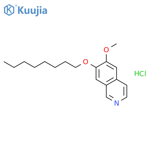 Isoquinoline, 6-methoxy-7-(octyloxy)-, hydrochloride structure