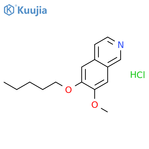 Isoquinoline, 7-methoxy-6-(pentyloxy)-, hydrochloride structure