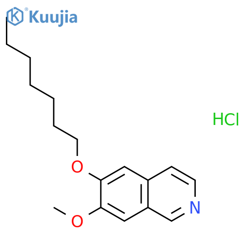 Isoquinoline, 6-(heptyloxy)-7-methoxy-, hydrochloride structure