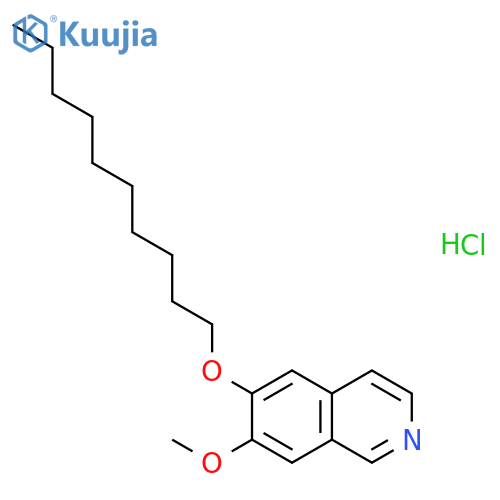 Isoquinoline, 6-(decyloxy)-7-methoxy-, hydrochloride structure