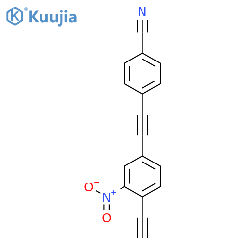 Benzonitrile, 4-[(4-ethynyl-3-nitrophenyl)ethynyl]- structure