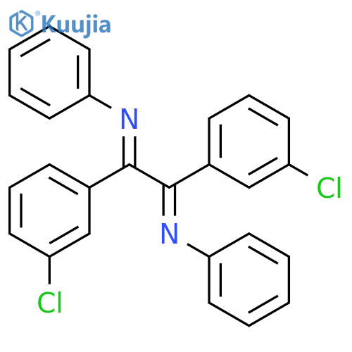 Benzenamine, N,N'-[1,2-bis(3-chlorophenyl)-1,2-ethanediylidene]bis- structure