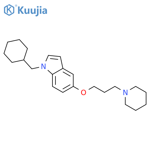 1H-INDOLE, 1-(CYCLOHEXYLMETHYL)-5-[3-(1-PIPERIDINYL)PROPOXY]- structure