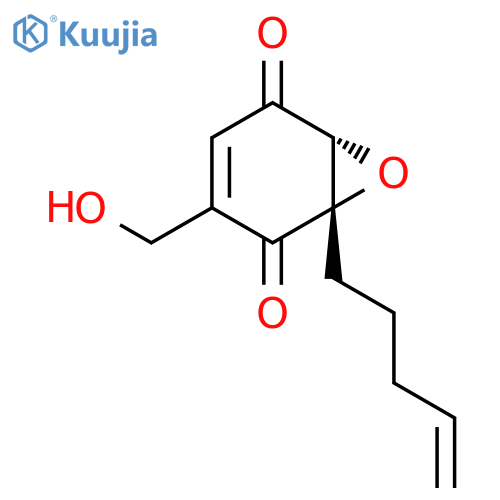7-Oxabicyclo[4.1.0]hept-3-ene-2,5-dione,3-(hydroxymethyl)-4-(1E)-1-penten-1-yl-, (1S,6R)- structure