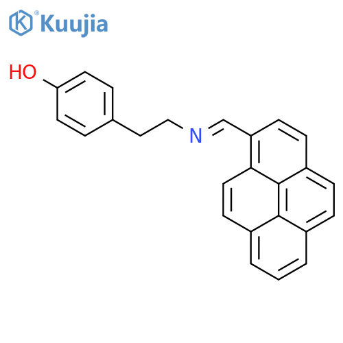 Phenol, 4-[2-[(1-pyrenylmethylene)amino]ethyl]- structure