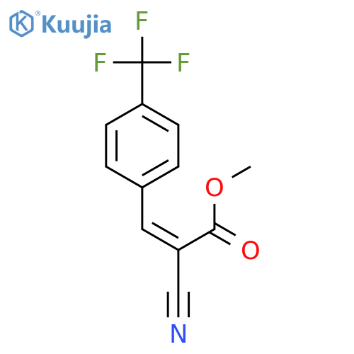 2-Propenoic acid, 2-cyano-3-[4-(trifluoromethyl)phenyl]-, methyl ester structure