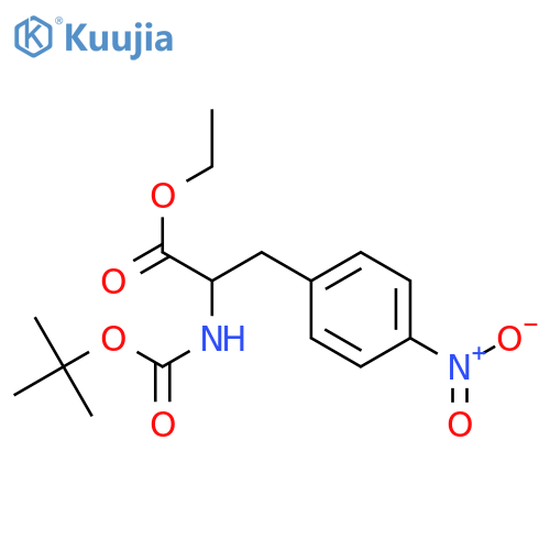 (S)-Ethyl 2-(tert-butoxycarbonylamino)-3-(4-nitrophenyl)propanoate structure