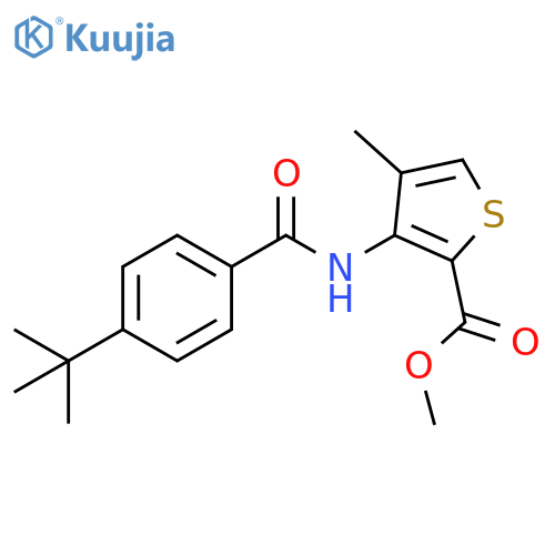 Methyl 3-{4-(tert-butyl)benzoylamino}-4-methyl-2-thiophenecarboxylate structure
