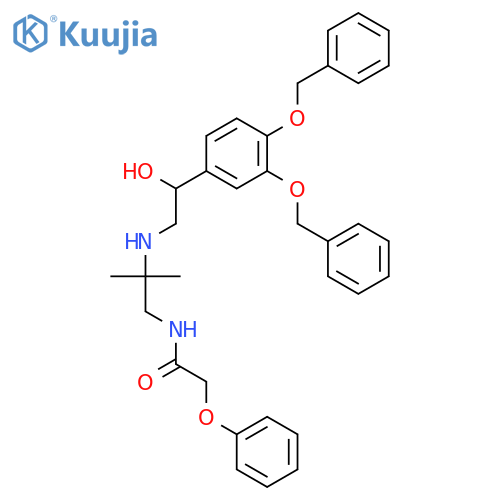 Acetamide,N-[2-[[2-[3,4-bis(phenylmethoxy)phenyl]-2-hydroxyethyl]amino]-2-methylpropyl]-2-phenoxy- structure