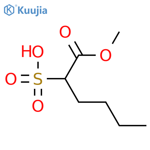 1-Methoxy-1-oxohexane-2-sulfonic acid structure