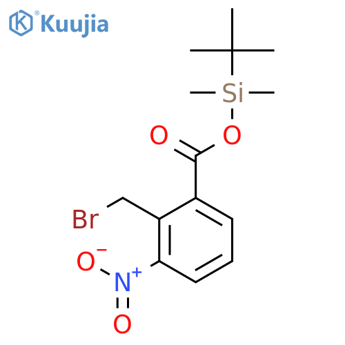 BENZOIC ACID, 2-(BROMOMETHYL)-3-NITRO-, (1,1-DIMETHYLETHYL)DIMETHYLSILYL ESTER structure