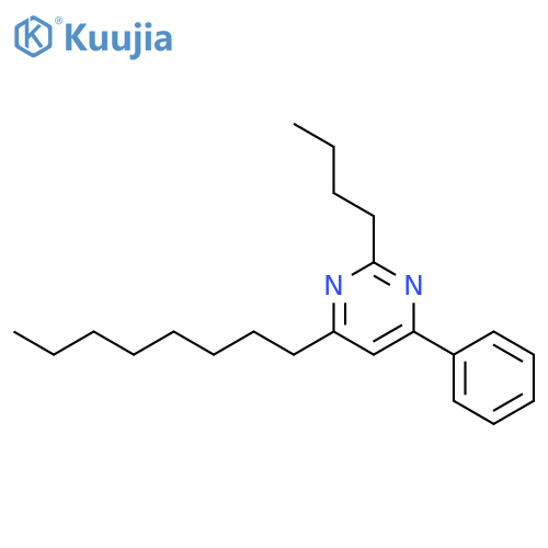 PYRIMIDINE, 2-BUTYL-4-OCTYL-6-PHENYL- structure