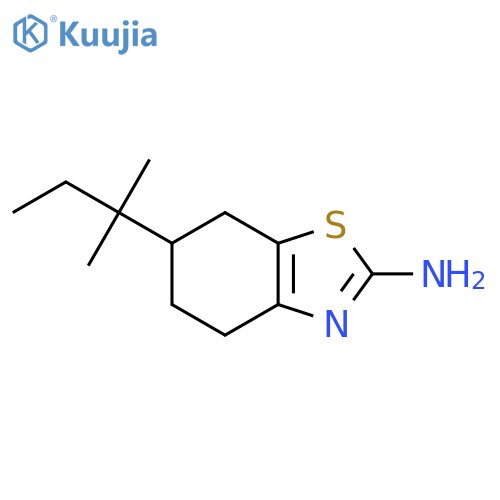 6-(2-methylbutan-2-yl)-4,5,6,7-tetrahydro-1,3-benzothiazol-2-amine structure