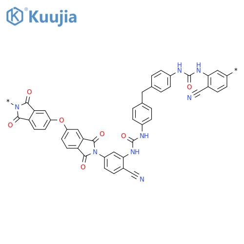 POLY[(1,3-DIHYDRO-1,3-DIOXO-2H-ISOINDOLE-2,5-DIYL)OXY(1,3-DIHYDRO-1,3-DIOXO-2H-ISOINDOLE-5,2-DIYL)(4-CYANO-1,3-PHENYLENE)IMINOCARBONYLIMINO-1,4-PHENYLENEMETHYLENE-1,4-PHENYLENEIMINOCARBONYLIMINO(6-CYANO-1,3-PHENYLENE)] structure