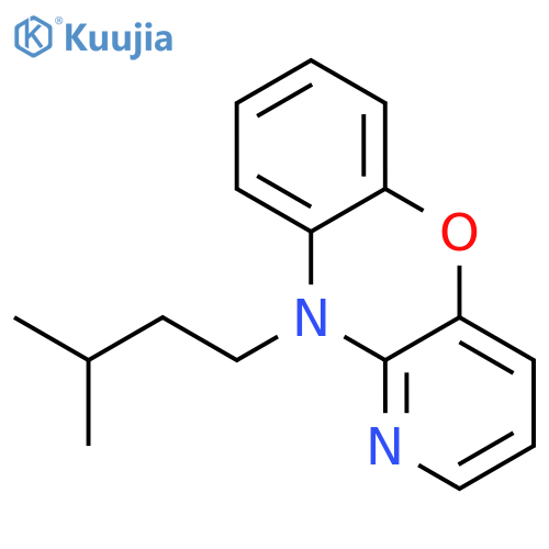 10H-PYRIDO[3,2-B][1,4]BENZOXAZINE, 10-(3-METHYLBUTYL)- structure