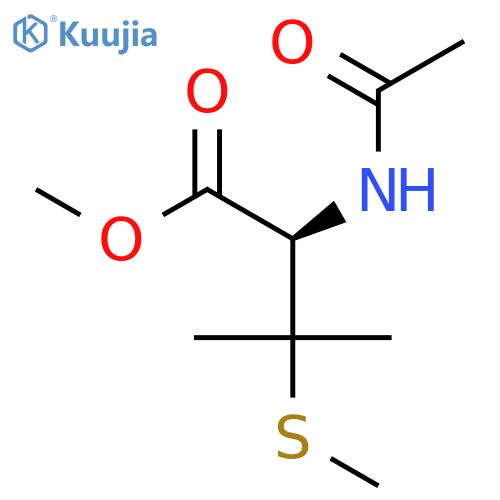 L-Valine, N-acetyl-3-(methylthio)-, methyl ester structure