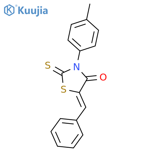 4-Thiazolidinone, 3-(4-methylphenyl)-5-(phenylmethylene)-2-thioxo- structure