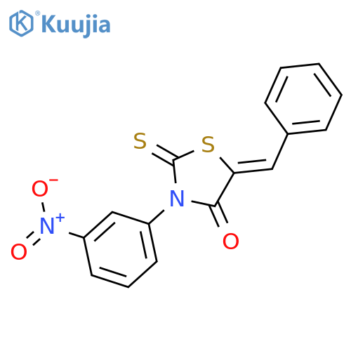 4-THIAZOLIDINONE, 3-(3-NITROPHENYL)-5-(PHENYLMETHYLENE)-2-THIOXO- structure